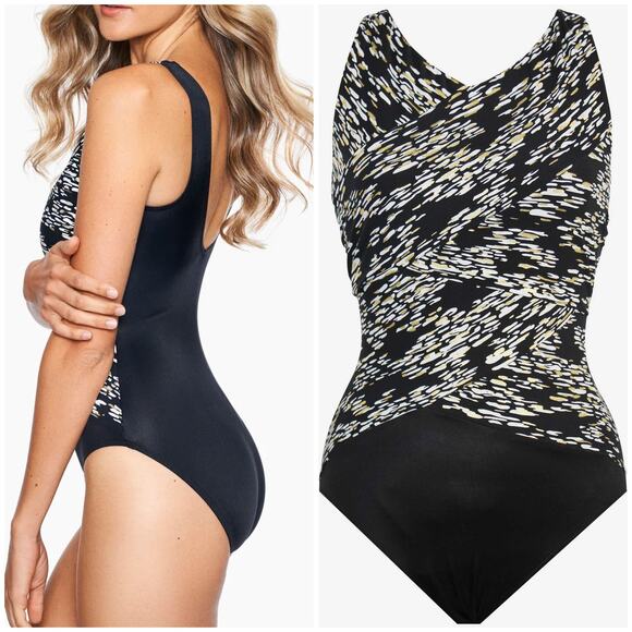 Miraclesuit NWOT Brio One Piece in Zari Swimsuit Size 12 Underwire Bra Slimming - Picture 2 of 9